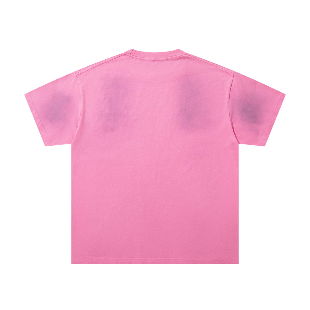 MAJESTIK Western Cowboy Vintage Pink T‑Shirt