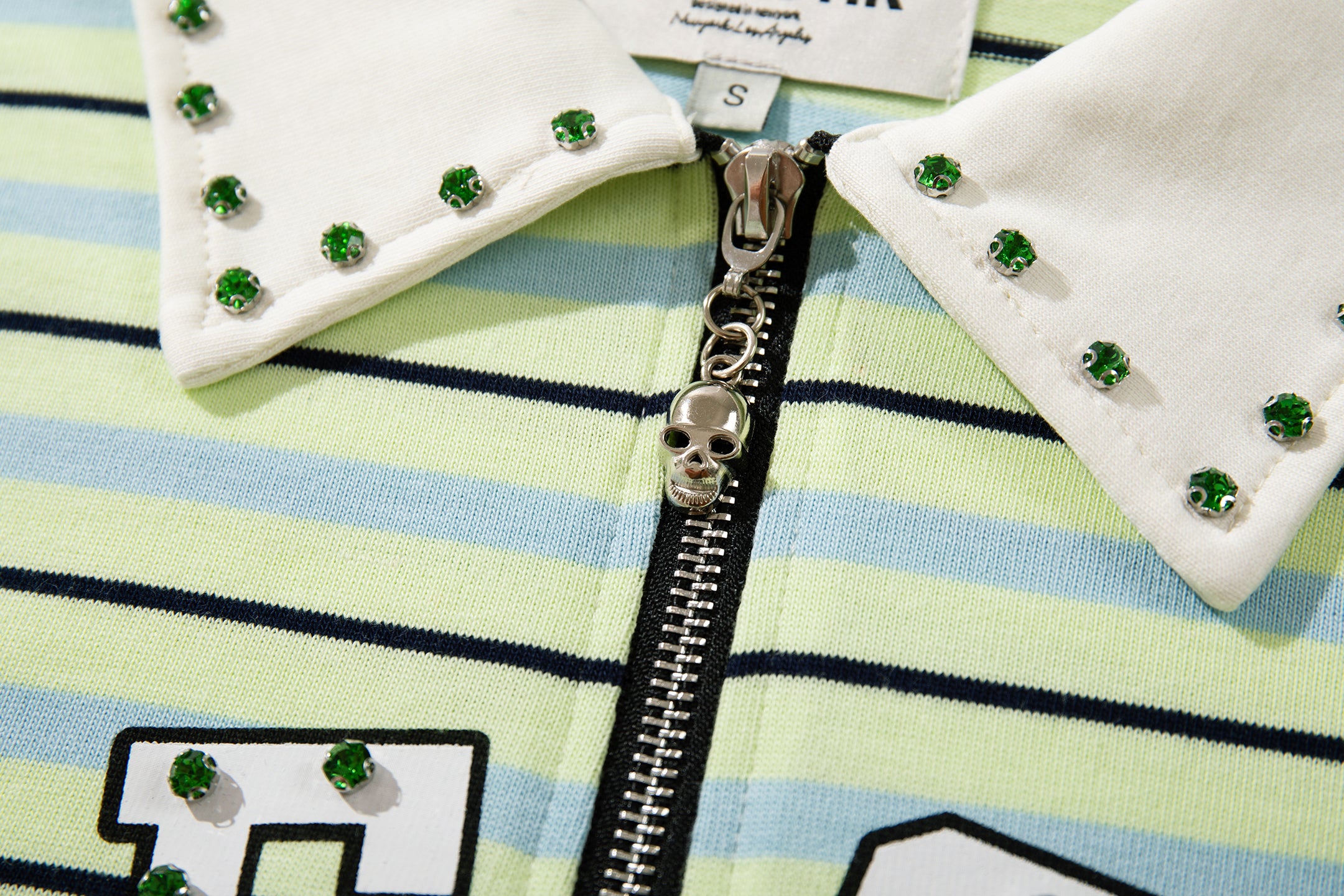MAJESTIK XX Global Striped Half‑Zip Polo T‑Shirt