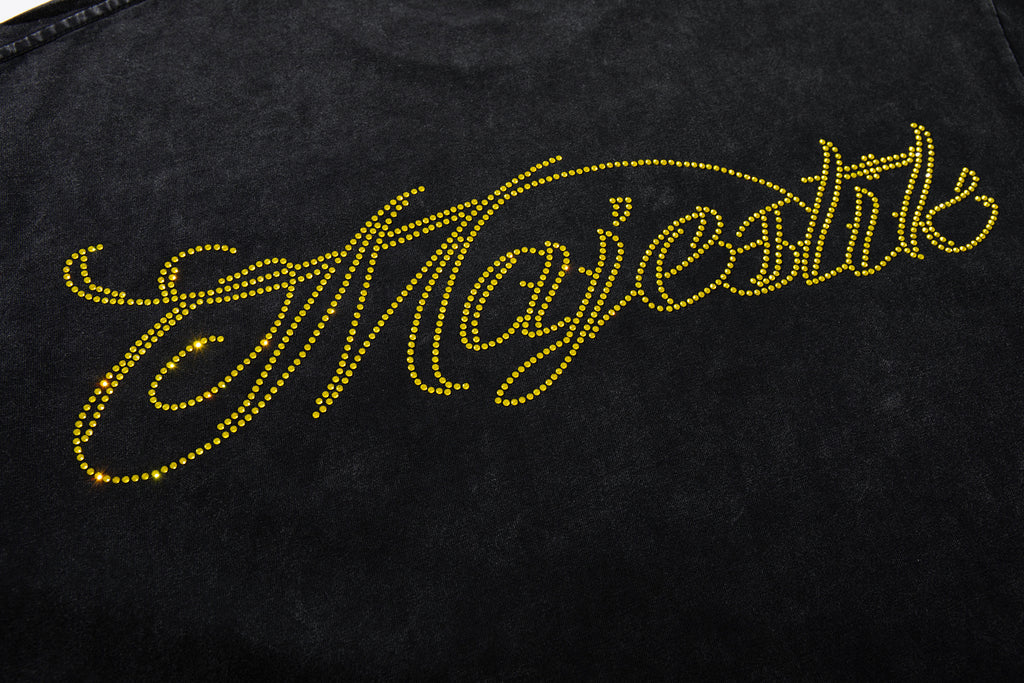 MAJESTIK Motocross Racing Vintage Black Double‑Sided T‑Shirt
