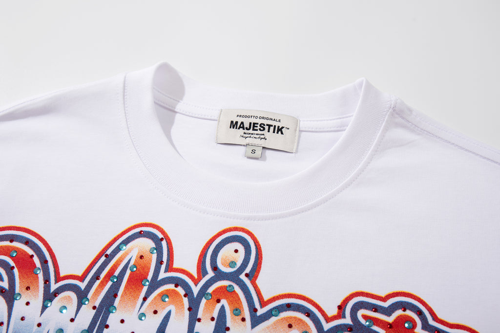 MAJESTIK Jungle Skull Vintage Graphic T‑Shirt