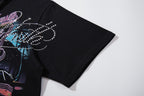 MAJESTIK Retro Car Diner Graphic Quarter‑Zip Polo Shirt