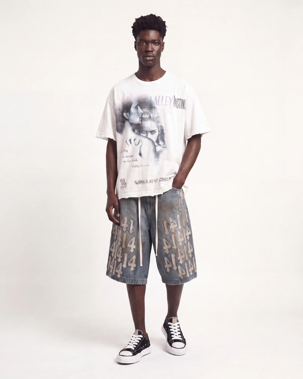 Vale Forever Lucky Charms Jorts Blue/White
