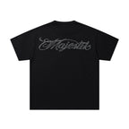MAJESTIK Eagle Monster Graphic Black T‑Shirt