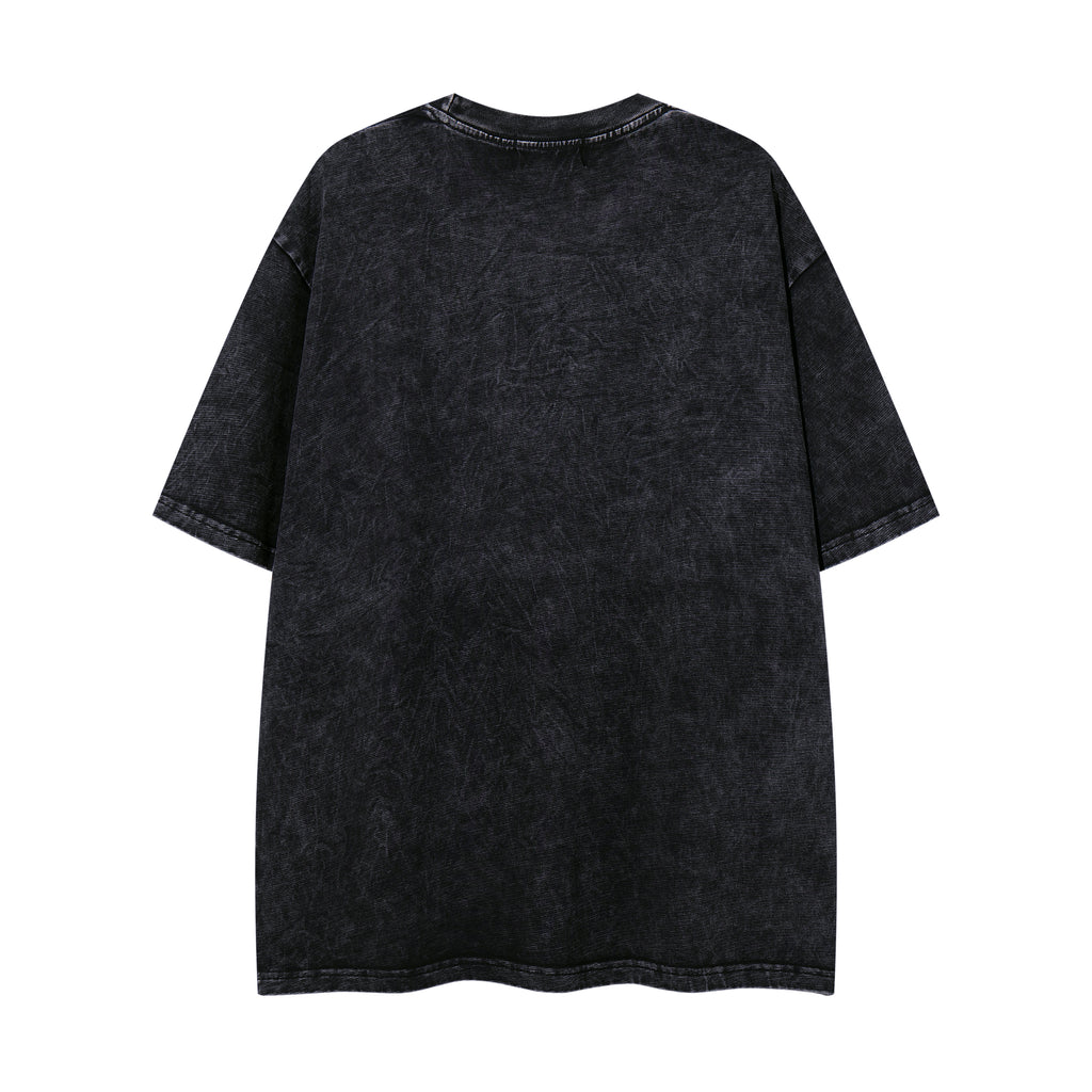 MAJESTIK Grim Reaper Scythe Vintage Washed Graphic T‑Shirt