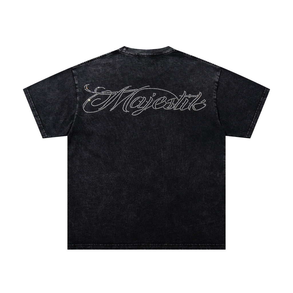 MAJESTIK Trophy Champion Skeleton Double‑Sided Vintage T‑Shirt