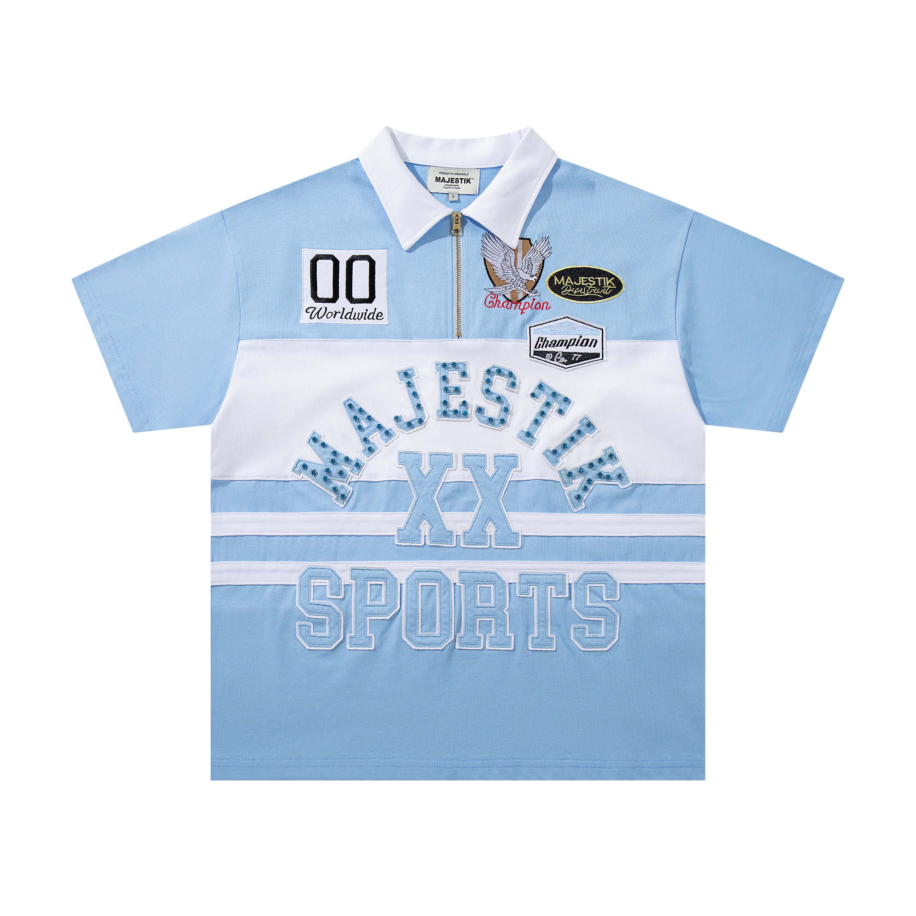 MAJESTIK Half‑Zip Sports Polo Shirt
