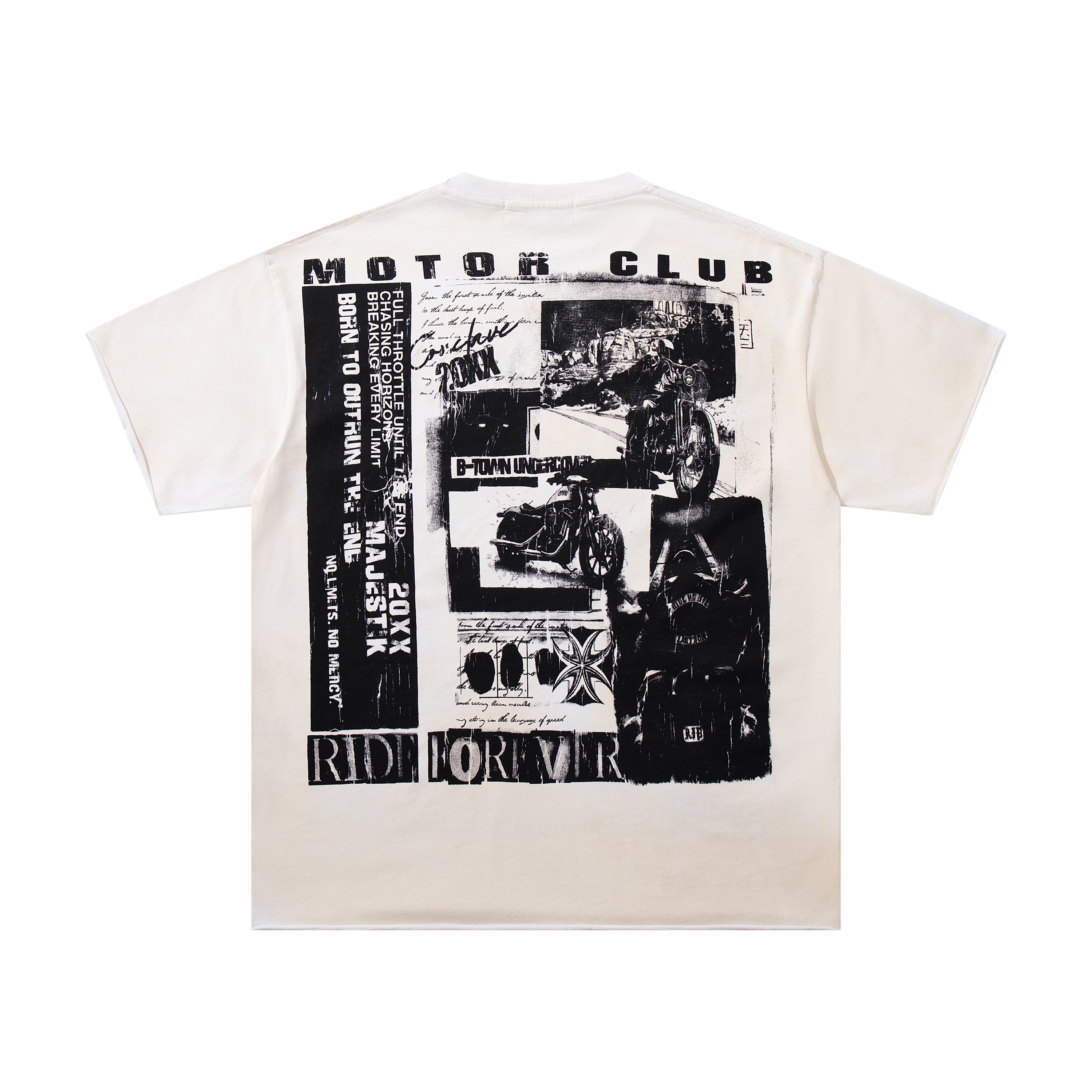 MAJESTIK Motor Club Collage Vintage T‑Shirt
