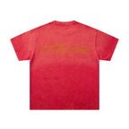 MAJESTIK Football Monster Vintage Red Double‑Sided T‑Shirt