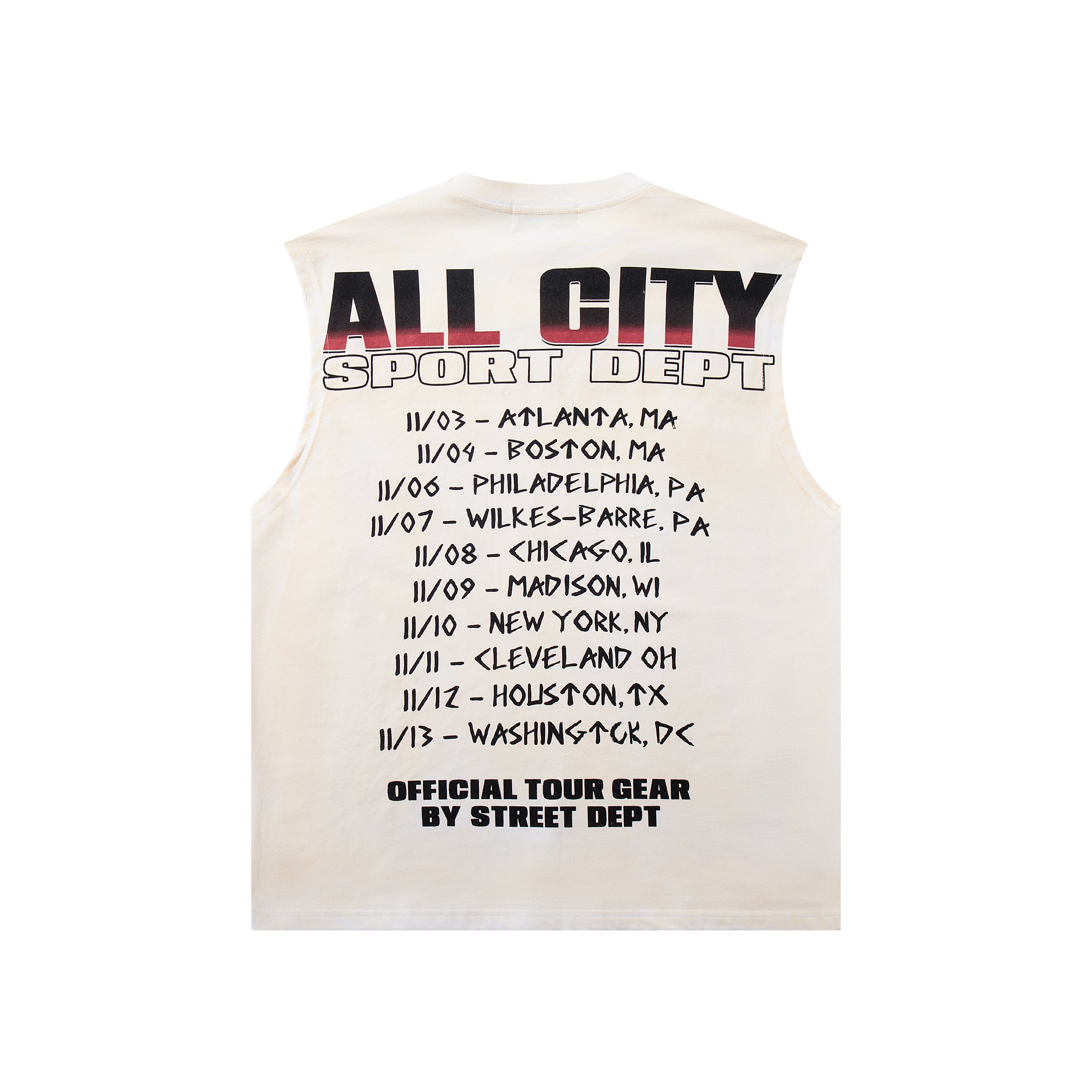 MAJESTIK Rottweiler All‑City Tour Vintage Sleeveless Tank Top