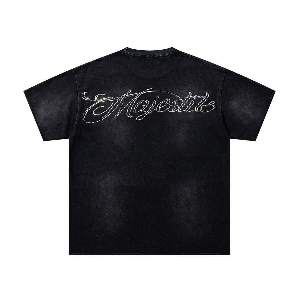 MAJESTIK Department Knight Horse Double‑Sided Vintage T‑Shirt