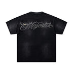 MAJESTIK Department Knight Horse Double‑Sided Vintage T‑Shirt