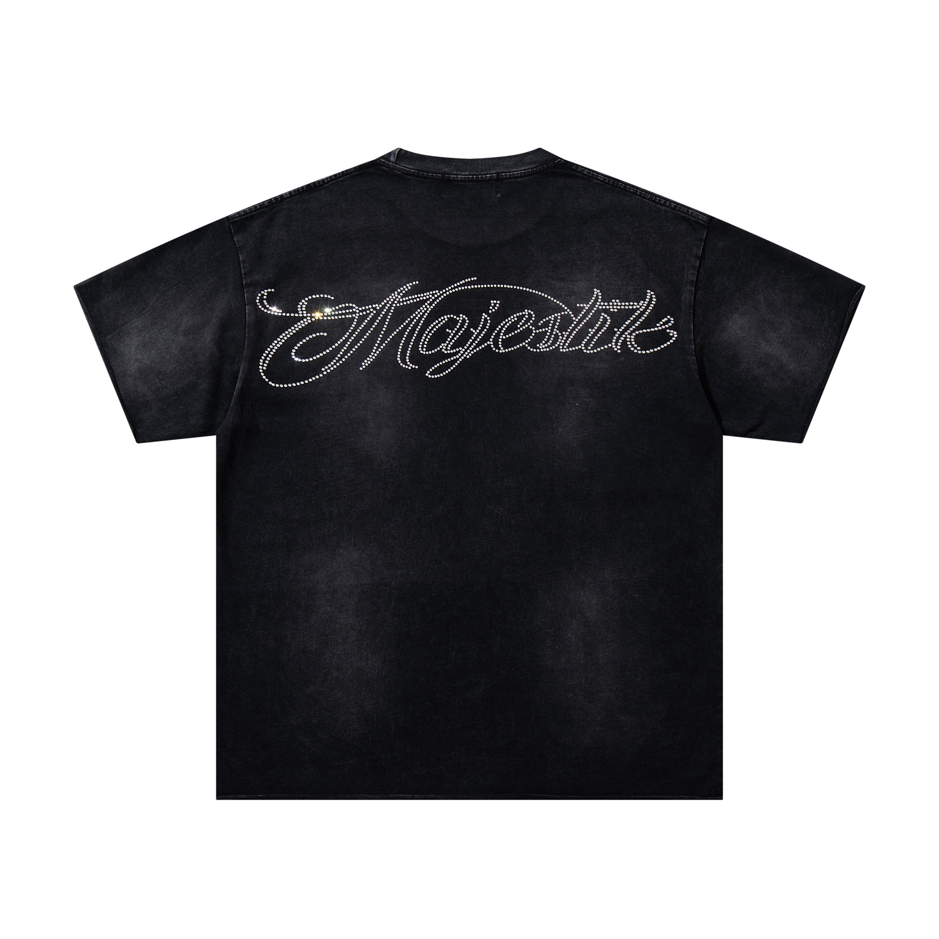 MAJESTIK Department Knight Horse Double‑Sided Vintage T‑Shirt