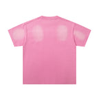 MAJESTIK Moto Racing Vintage Pink T‑Shirt