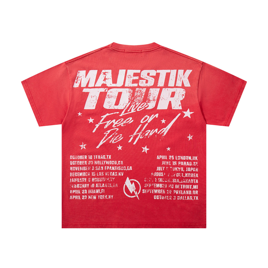 MAJESTIK Tour Bears Vintage Graphic T‑Shirt