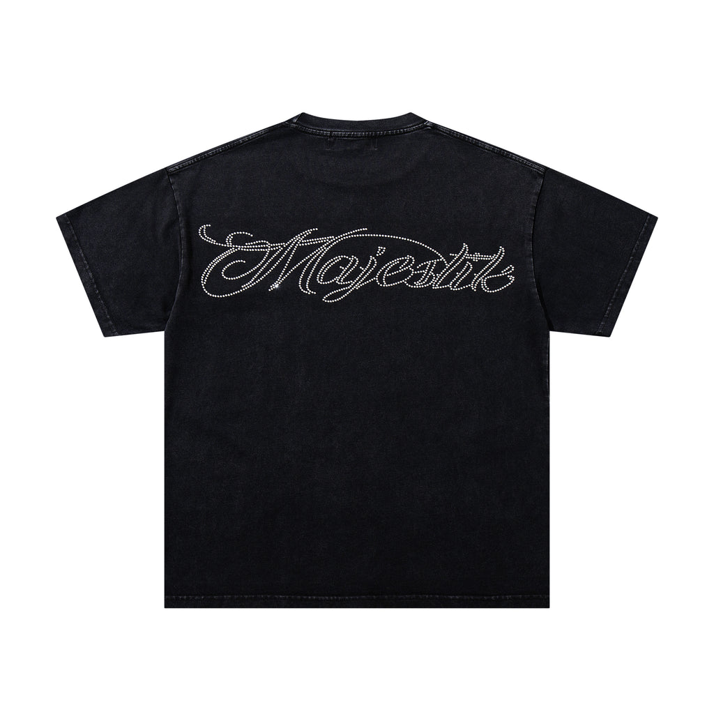 MAJESTIK Bulldog Vintage Graphic T‑Shirt
