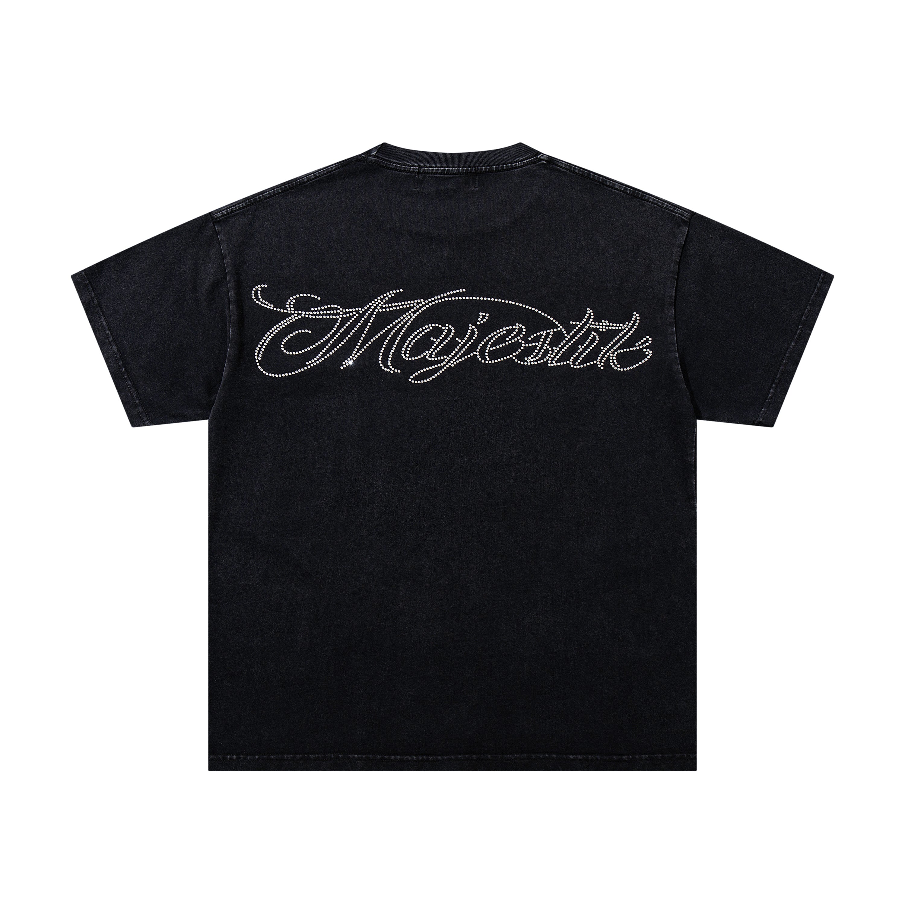 MAJESTIK Bulldog Vintage Graphic T‑Shirt