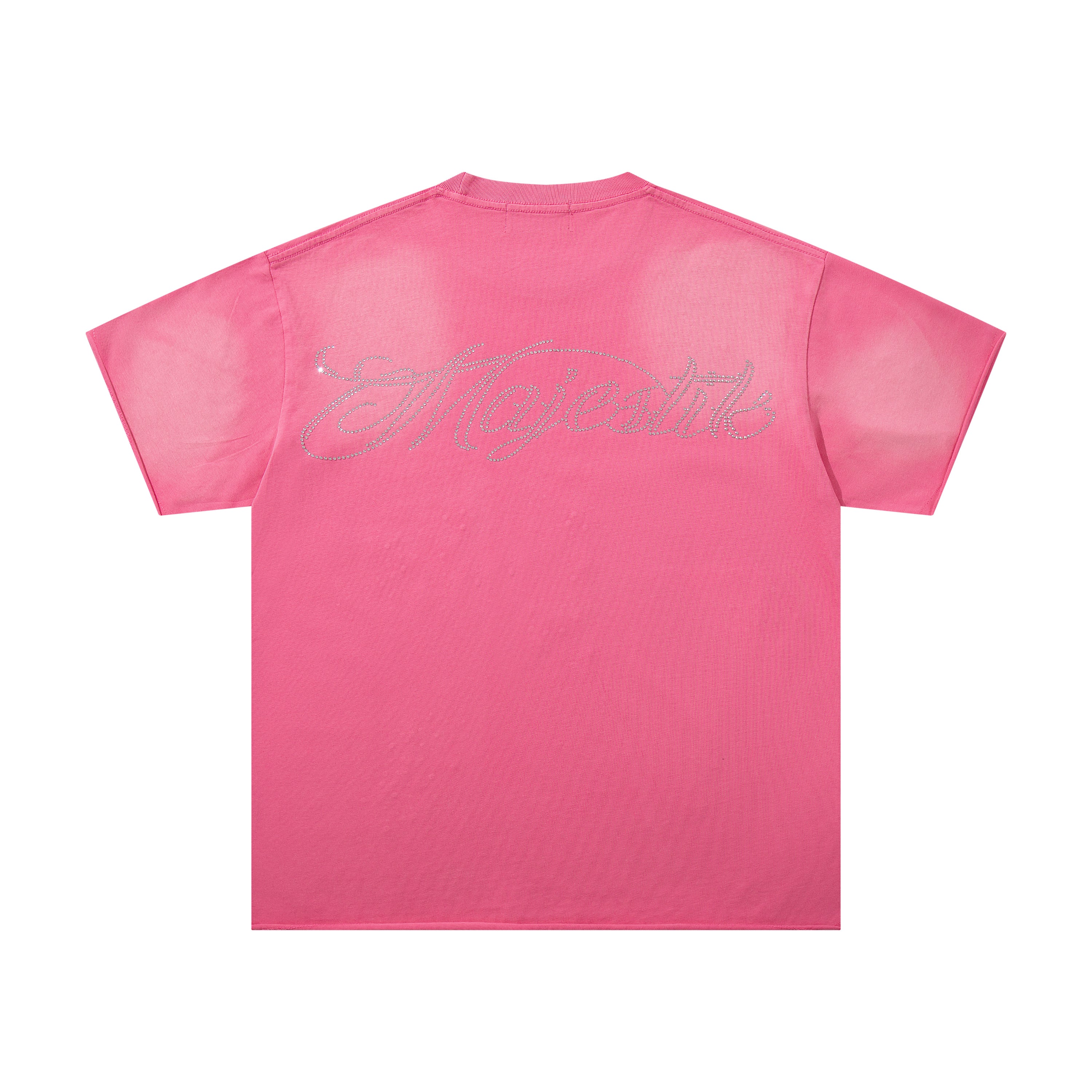 MAJESTIK Soul Light In Darkness Pink Vintage T‑Shirt