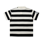 MAJESTIK Striped Embroidered Polo Shirt