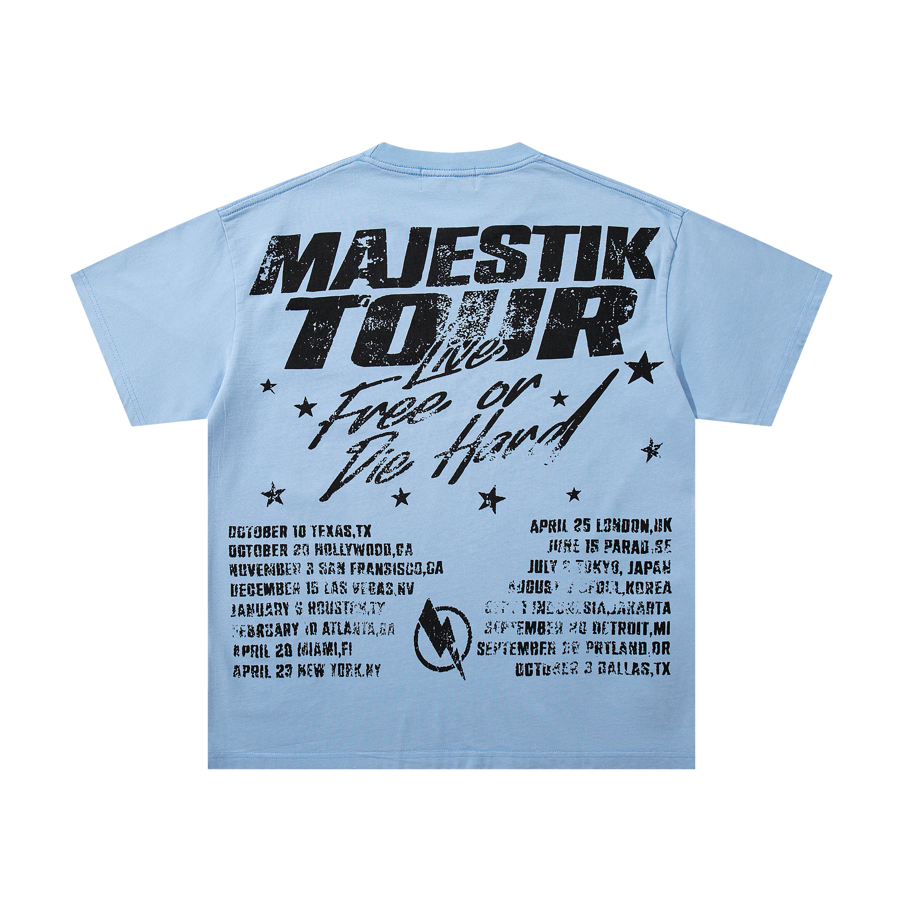 MAJESTIK Legends Racing Tour Light Blue T‑Shirt
