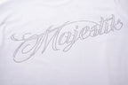MAJESTIK Fire Skull Lightning Vintage Graphic T‑Shirt