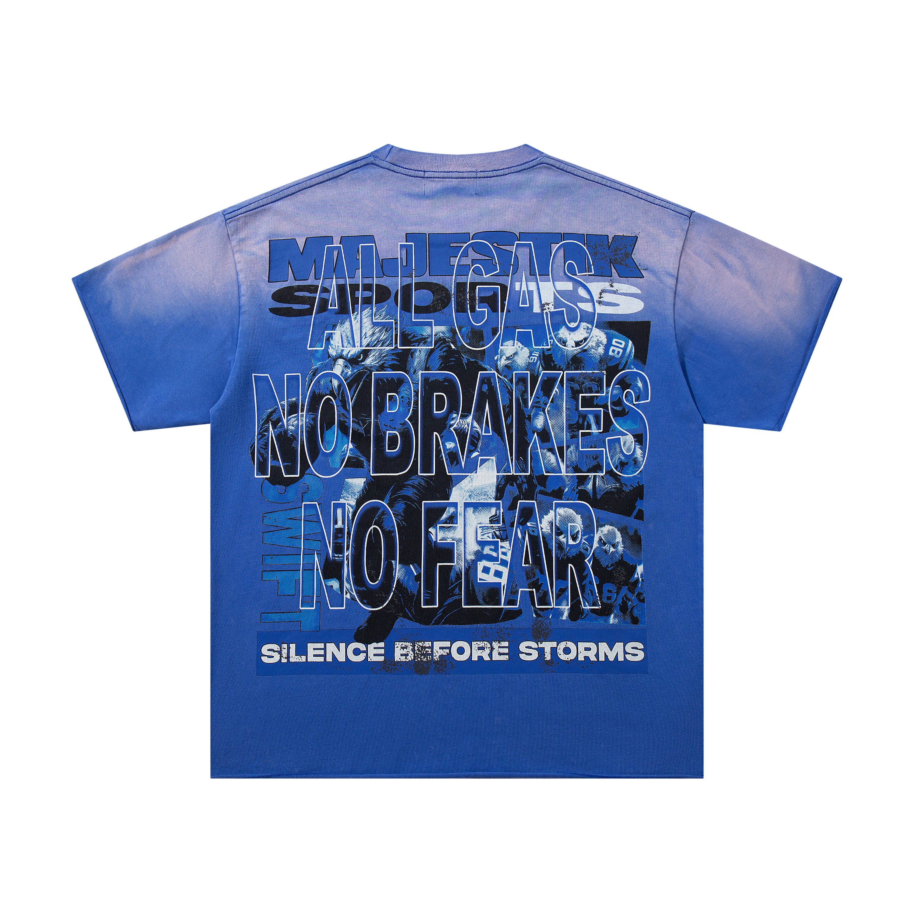 MAJESTIK Silence Before Storms Football Vintage T‑Shirt