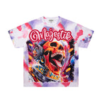 MAJESTIK Tie‑Dye Skull Graphic T‑Shirt