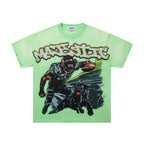 MAJESTIK Football Player Double‑Sided Vintage T‑Shirt