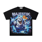 MAJESTIK Ghost Vintage Graphic T‑Shirt