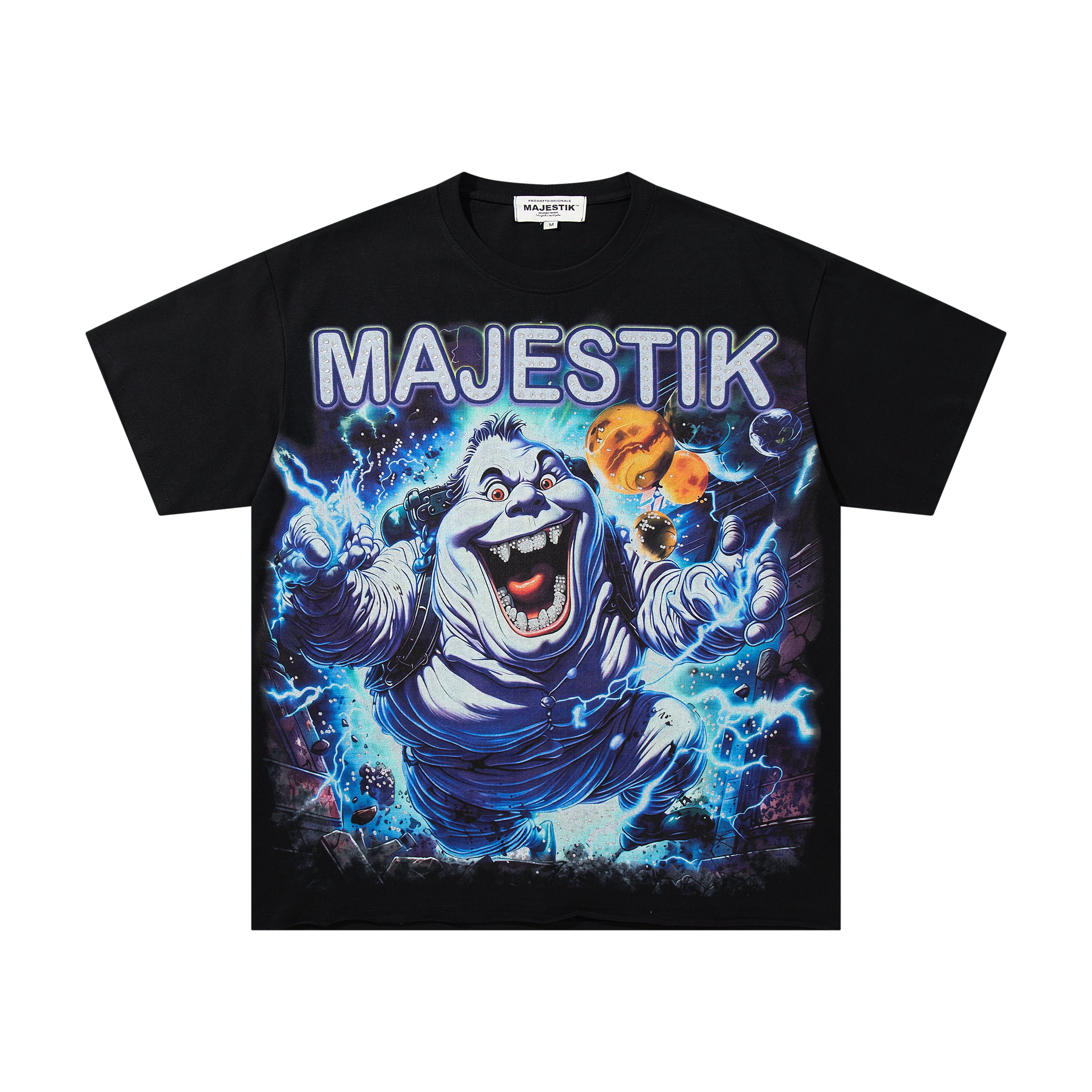 MAJESTIK Ghost Vintage Graphic T‑Shirt