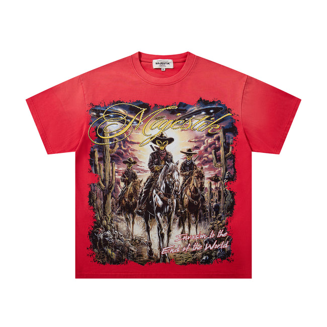 MAJESTIK Western Cowboy Vintage T‑Shirt Main Image
