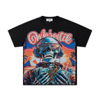 MAJESTIK Skull Hip‑Hop Vintage T‑Shirt