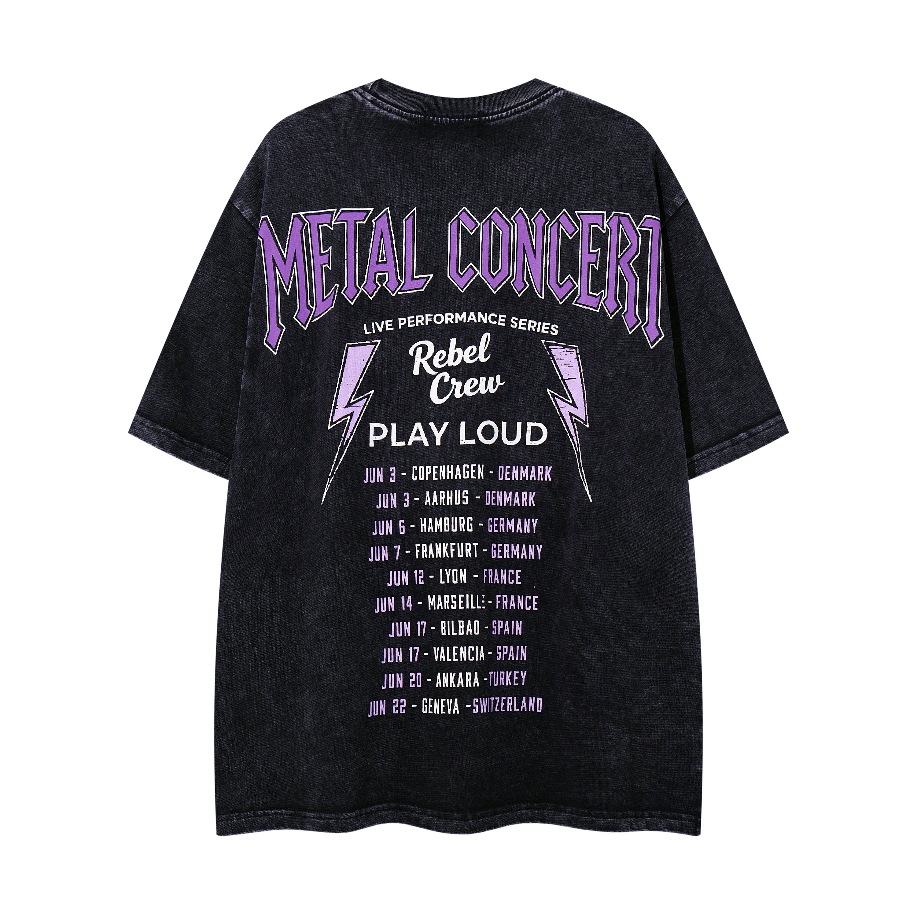 MAJESTIK Metal Concert Sports Car Double‑Sided Vintage T‑Shirt