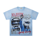 MAJESTIK Legends Racing Tour Light Blue T‑Shirt