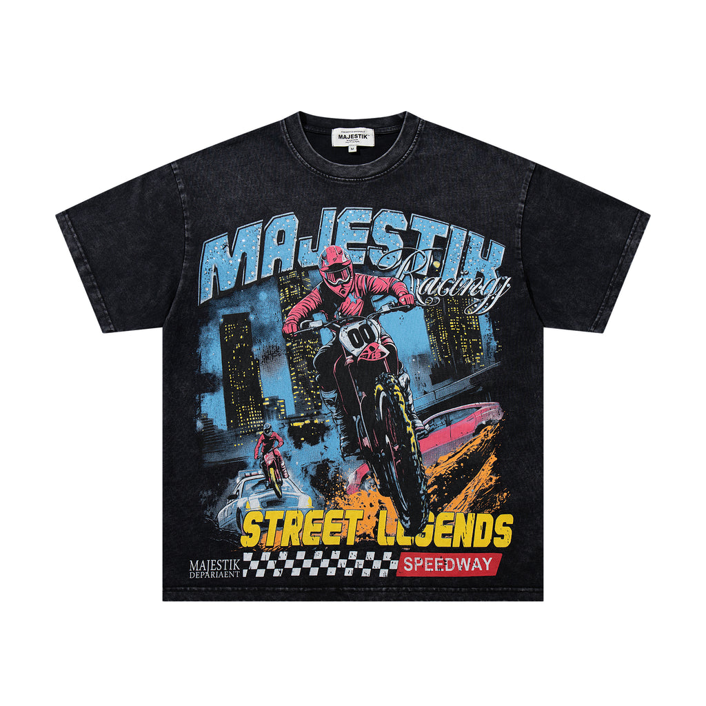 MAJESTIK Street Legends Motocross Vintage T‑Shirt