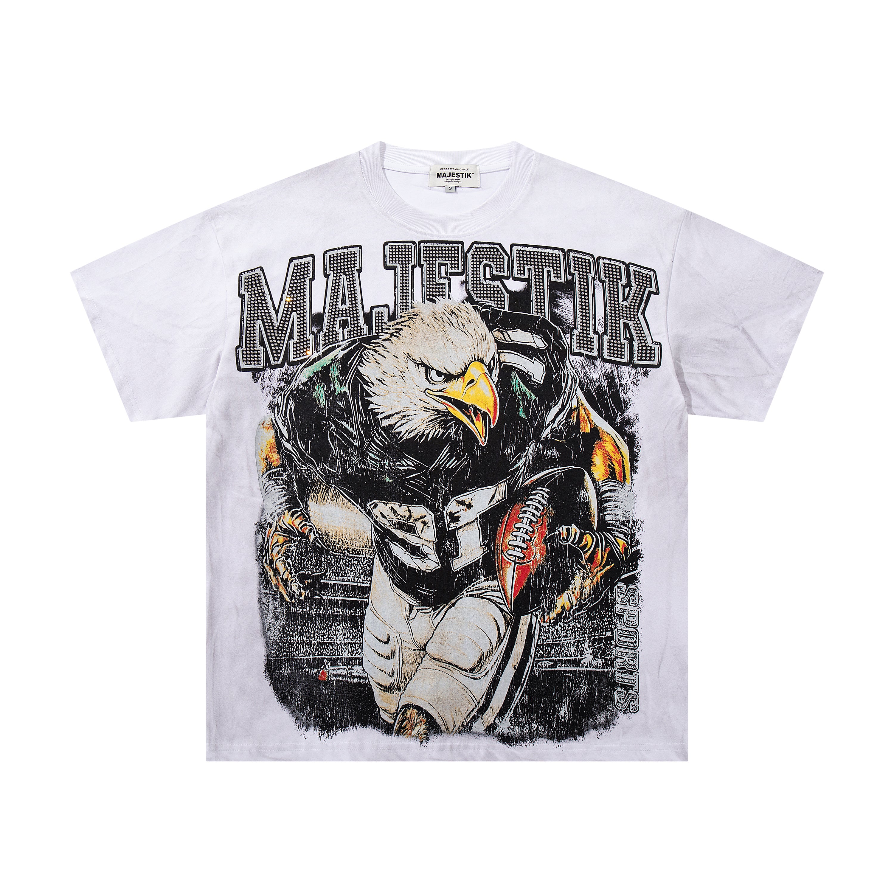 MAJESTIK Eagle Football Double‑Sided Vintage T‑Shirt