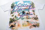MAJESTIK Tropical Skull Double‑Sided Graphic T‑Shirt