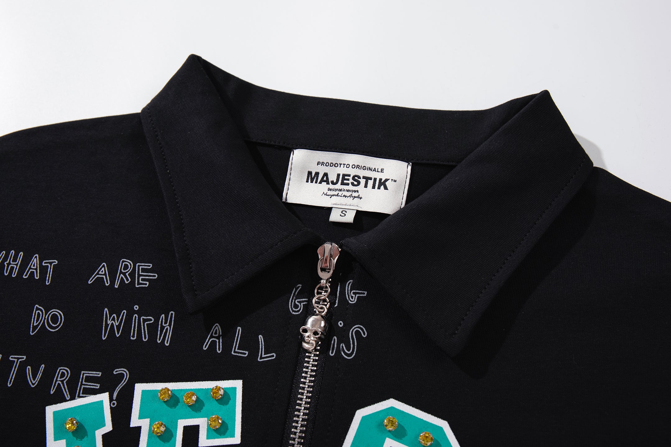MAJESTIK Global Half‑Zip Polo T‑Shirt