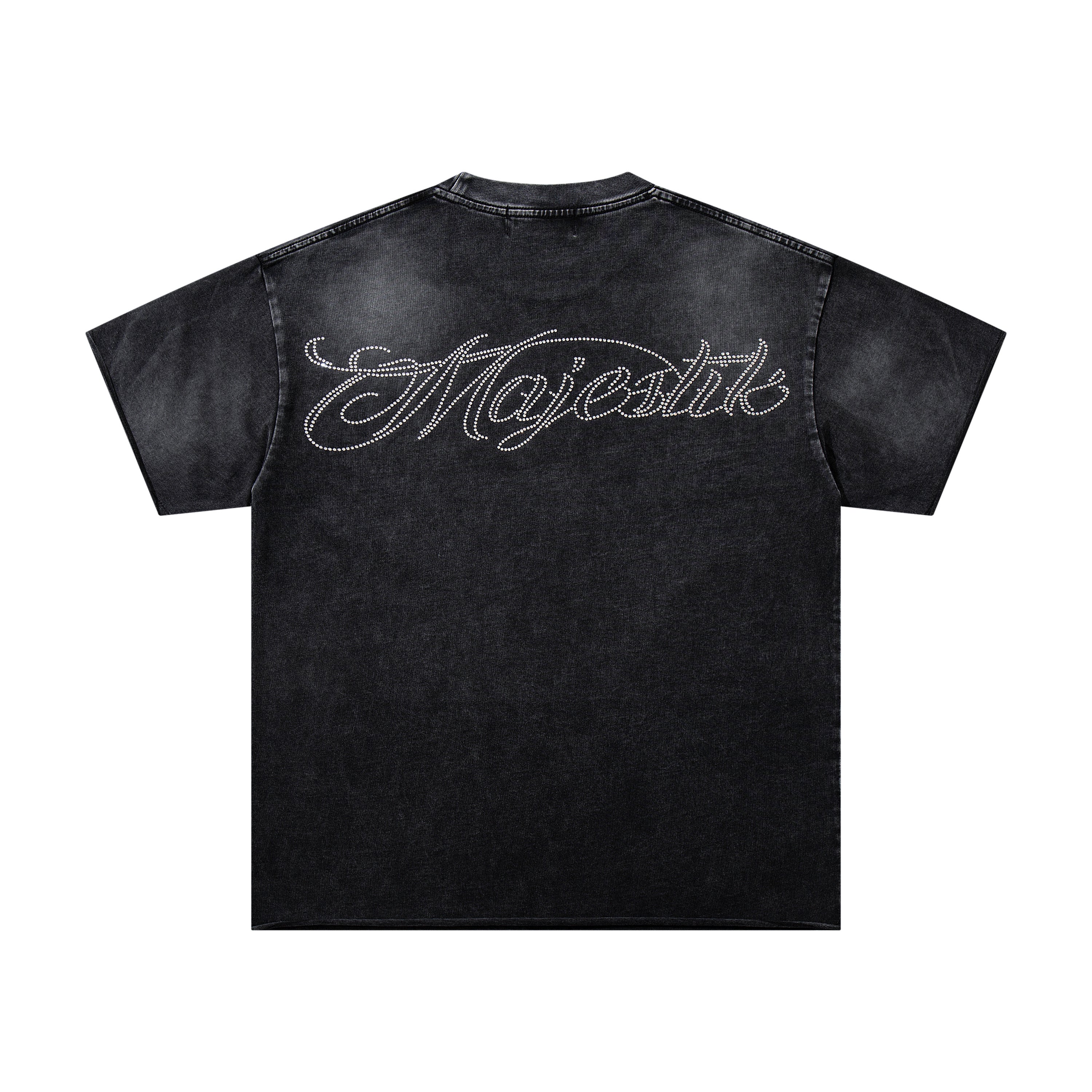 MAJESTIK Floral Astronaut Double‑Sided Vintage T‑Shirt