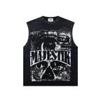 MAJESTIK Studios Distressed Eye Graphic Sleeveless Tank Top