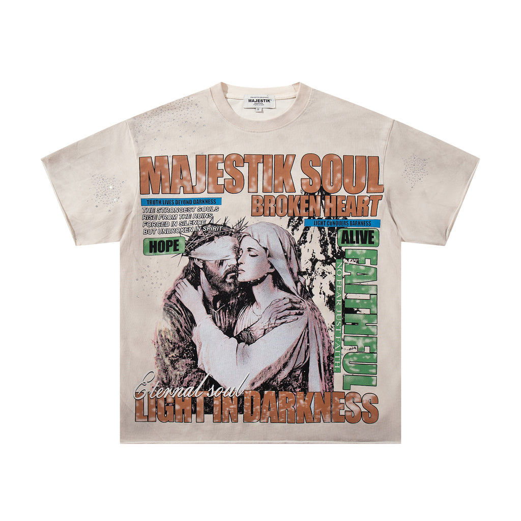 MAJESTIK Soul Light In Darkness Vintage T‑Shirt
