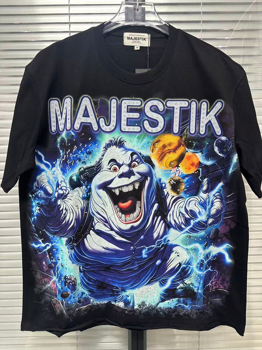 MAJESTIK Ghost Vintage Graphic T‑Shirt