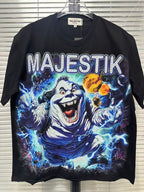 MAJESTIK Ghost Vintage Graphic T‑Shirt