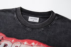 MAJESTIK Double‑Sided Skull Graphic Vintage T‑Shirt