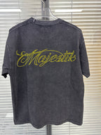 MAJESTIK Motocross Racing Vintage Black Double‑Sided T‑Shirt