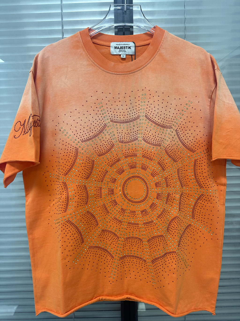 MAJESTIK Spider Web Gradient Short‑Sleeve T‑Shirt