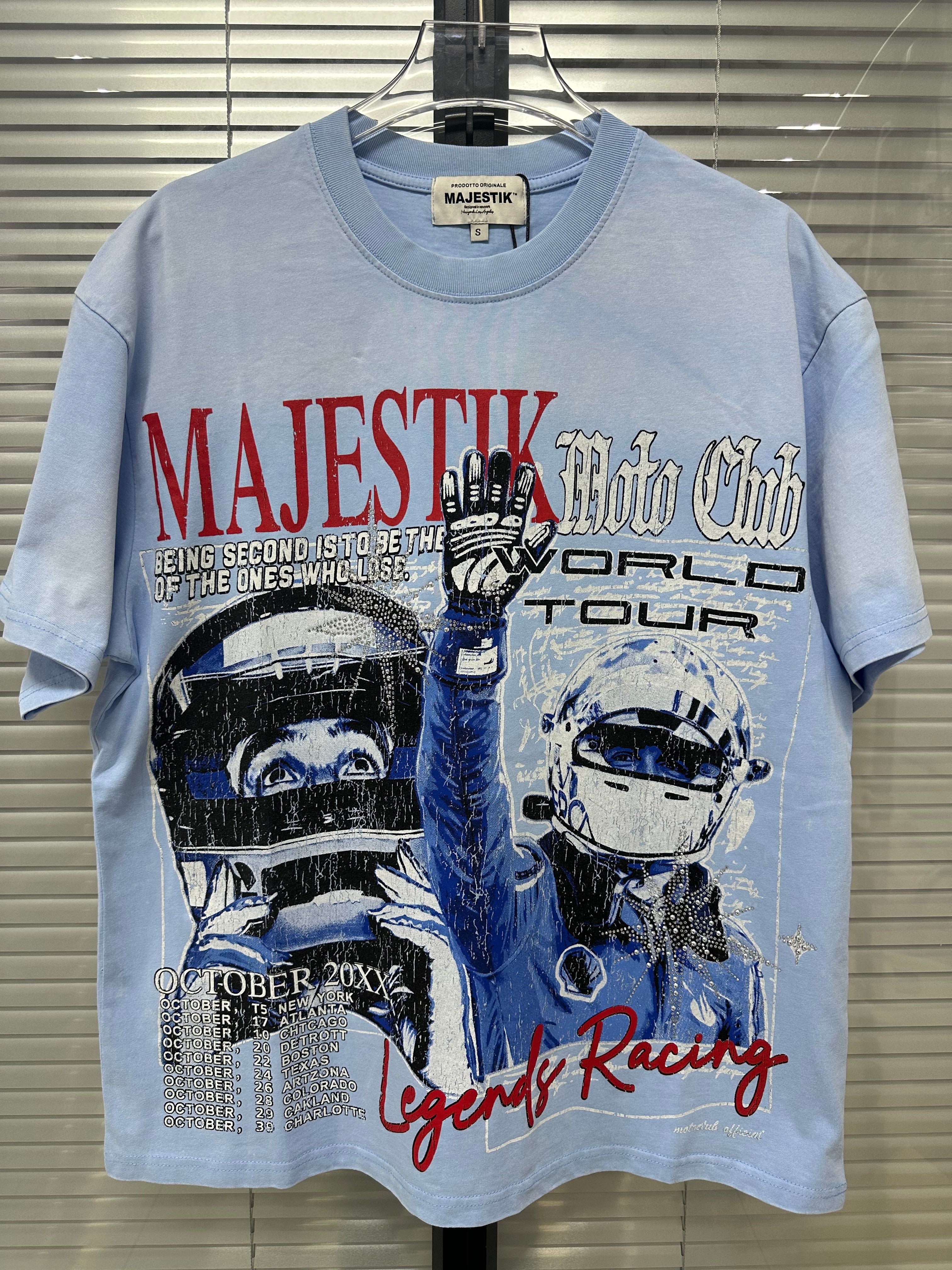 MAJESTIK Legends Racing Tour Light Blue T‑Shirt