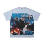 MAJESTIK Phantoms 199x Vintage Light Blue Double‑Sided T‑Shirt