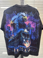 MAJESTIK Eagle Train Graphic Short‑Sleeve T‑Shirt