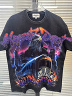 MAJESTIK Eagle Train Graphic Short‑Sleeve T‑Shirt