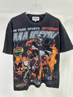MAJESTIK Motosports 00 Champions Vintage Black Double‑Sided T‑Shirt